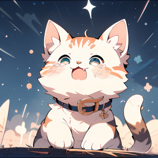 ,(Masterpiece:1.2, High quality),
No Man, cat, :3, Animal focus, Animal, Random background, view the viewer, Crying, Background with, Touched?Soft lines?Soft light?The stars are arranged irregularly?Catch big fish?Traces of rain?Wait for the rain to stop?soft filter?Background bokeh