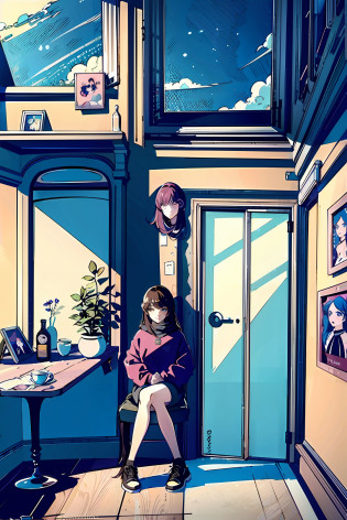 Alex: Walks into the coffee shop and spots Mia sitting by the window Mia! It's been so long! How have you been?