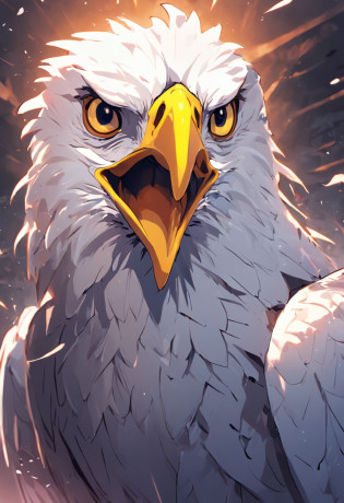 There is a picture of a bird of prey with a yellow beak, Eagle head, head of an eagle, with an eagle emblem, second eagle head, The beak of an eagle, highly detailed vector art, Eagle beak, eagle logo, eagle, white eagle icon, low polygons illustration, Vector Behance HD Jesper Ejsing, An eagle