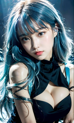 (?masterpiece)?(top-quality)?(ultra-detailliert)?(dishevled hair)?(illustratio)?(1girl)?(Fashionable clothing)?is standing?fashion modell?looking at the viewers?(interview)?(simple�background)?Beautiful eyes in every detail?Delicate beauty face?Planktonic?(a high chroma)?(SHINES)?full body focus?poneyTail?Kamisato Sai Natsu?lightblue hair?bangss?hair rings?floting hair??SHINES??The best lighting?Best Shadows?