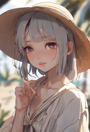Arafeld woman sitting at a table in a straw hat, ulzzangs, Ruan cute vtuber, xintong chen, personal profile picture, headshot profile picture, tzuyu from twice, lofi-girl, young and cute girl, Profile image, lalisa manobal, Profile picture, chiho, Korean girl, E-Girl