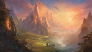 Great Barren Mountains?Across thousands of miles?The mountains are majestic?Mountains and mountains?Steep peaks?Deep in the mountains, exotic beasts are rampant?Birds of Ferocity?The poisonous miasma is dense?Miracle medicine is everywhere