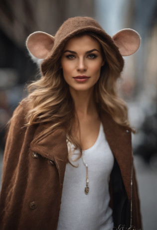 Centrado perfecto, Cute mouse, Use una chaqueta del equipo estudiantil, usar gafas de sol, Usar auriculares, cheerfulness, standing up position, Belleza abstracta, centrado, Looking at the camera, in front of camera, nearing perfection, dynamic, Altamente detallado, Suave, foco n�tido, 8k, high-definition resolution, ??, arte de Carne Griffiths y Wadim Kashin, fondo blanco en Nyc.