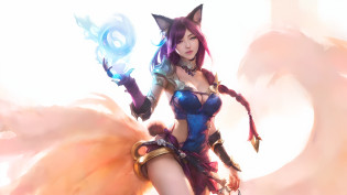 masterpiece, (photorealistic:1.4), best quality, beautiful lighting, highly detailed, photo of a woman with a cat ears and a cat tail, ahri, portrait of ahri, ahri from league of legends, anthro art, dark fox mage, samira from league of legends, league of legends style art, attractive cat girl, league of legends character art, furry fantasy art, league of legends art style, anthro cat