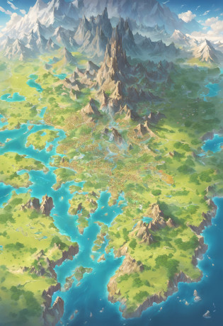 Five continents, game map, Hyrule, Ancient Fantasy Regional Map, Highly detailed map,Detailed Map, Height Map?world map?Isekai Map?Map of the Kingdom?Otherworldly Adventure?mountains and rivers?K HD?meticulous?Ground View?Spread up