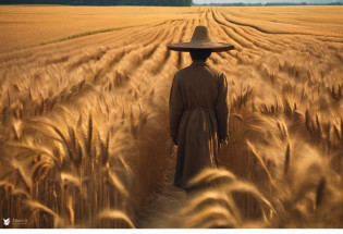 ((masterpiece)), ((best quality)), 8k, high detailed, ultra-detailed,
On a golden autumn day?A vast wheat field stretches into the distance?The scarecrow stands tall in the middle of a wheat field?Like a guardian?It wears colorful clothing?A straw hat is worn on his head?Holding a straw broom in his hand?The scarecrow's face was studded with a smile?As if greeting people passing by?The autumn breeze blows gently through the wheat waves?The scarecrow's robe fluttered in the wind?It seems to be dancing with nature?The sun shines warm sunlight through the clouds?Illuminates the whole picture?The ears of wheat in the wheat field are ripe?Swaying gently?Give people a joy of harvest?Panorama Figures