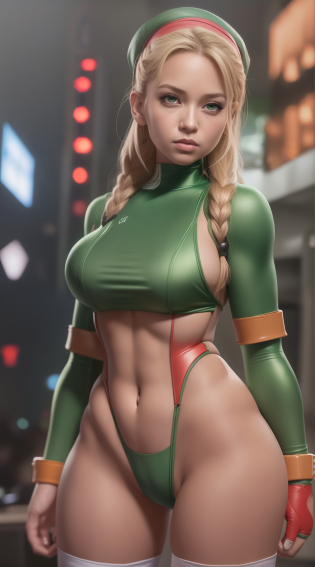 (Utra realista e detalhado), mulher arafed em uma roupa verde e vermelha posando nua, ((intimate part showing and marked)), Cammy, fanart requintada altamente detalhada, Cammy pose de luta, (pernas abertas), Fofosexyrobutts, Artgerm extremamente detalhado, thicc, Lola Bunny Fanart, ArtStation Obra-prima, fanart melhor artstation, Estilo Artgerm, Directed by: Eddie Mendoza, deviantart artstation cgscosiety, Samus Aran Fanart, arte conceitual digital suave