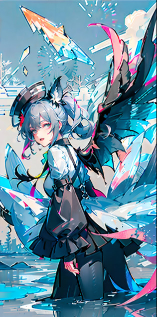(Highest image quality), (Master's work), (Very detailed eye description: 1.0), (Lens flare: 1.0), (video poster: 1.0), (Tarot border: 1.0), portrait in the center, (close-up: 1.0), (negative space: 0.8), (negative space: 0.8), (negative space: 0.8), (negative space: 1.6), (solo), (floating colorful pool {wind|water magic|ink|crystal|ice|fire|fire|lightning|sand|spider|rock |particles|sparkles|blood} :1.0), (multicolored {bubble | cloud|thorn|spike|vine|ocean current|spiral|wing|tattoo|cube|octahedron} :1.0), (floating {red|green|blue|aqua|purple|yellow |black|white|gray|pink|orange|lime} {ribbon|feather|particles|blade|waterdroplets|snowflake|softball} :1.0), {crystal Ice|flame|wind|water|earth|stone|space|musical|sonic|swirl} {magic|wing} :1.0), ({ray tracing, light|speckled sunlight, light, caustic|night, black theme|mysterious, eerie, relaxing, pastel} :1.2), ({colorful|irides|colorful colors} :1.0), (beautiful detail glow: 1.0), (beautiful detail glow: 1.0), ({tilt body forward|leaning backward|leaning sideways) :1.2}, {(smile:1.0) | (laugh:1.0) | (dark expression:1.0) | (dark expression:1.0)}, ({small|small||lips, eyelashes} :1.0), {(open mouth:1.0) | (closed mouth:1.0) |}, ({lashadow||}), {one closed eyeshadow||}, {one closed eyes||}, ({red|green|blue|aqua|purple|yellow|black|white|gray|pink|orange|lime} (hair: 1.4), {{red|green|blue|white|gray|pink|orange|lime}, {{red|green|blue|white|gray|pink|orange|lime}, {{red|green|blue|black|white|gray|pink|orange|lime}, {hair: 1.4) short|long|medium} hair:1.0), ({bottom|top|side|back|back|facing person} :1.3), (halo:1.3), (head tilt:1.0), (dynamic pose:1.1), (asymmetrical hair:1.2), (red|green|aqua|purple|yellow|black|white|gray|pink|orange|lime} {armour|dress|collared shirt|suit|costume) :1.0) :1.0), ({suit|military|techwear|urban style|casual, casual apparel |fantasy, magician|wild, tribal|sci-fi, futuristic}), ({plaid skirt|layered skirt|puffy dress|tights|pants|shorts}), ({red|green|blue|aqua|purple|yellow|black|white|gray|pink|orange|lime} {eyes|eye|eye|pupils} :1.4), {eye|eye|eye|pupils} :1.4), {forehead:1.5) asymmetrical bangs|diagonal bangs|braided hair|blunt bangs}, {blindfolding|ponytail|high twin tail s||}, {straight hair|wavy hair|drill hair||}, {long coat|suit jacket|cape|sweater|tie||}, {(floating cape:1.0), |} ({fox ears, fox girl|vampire, bat wings|pointed ears, (elf:0.5) ||} :1.1), ({abstract background|city, skyscraper||forest, garden|sacred Death|cave, underground|swamp|lake|winter|exoplanet|} :1.4), ({indoor, indoor|outdoor, outside} :1.1), {2$$witch hat|crown|tiara|eyewear|glasses|heart gear|hair flower|hairpin|||}, ({sitting|flight|jump|lying down|standing|standing on one leg} :1.1), ({skin colour|white|blue skin) :1.1), ({skin colour|white skin|blue skin |pale skin|tanning|shiny skin|dark skin|} :1.1), ({full body|upper body|portrait|} :1.25), {frowning face|lip bittering|thought|||}, {empty eyes| symbolic pupils, heart-shaped pupils | cracked pupils, +||||}