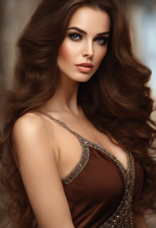 a woman with long brown hair and in a one piece dress, tumblr, naughty face, digital art, attractive beautiful face, beautiful model girl, extremely beautiful face, very beautiful sexy figure girl, , beautiful girl model, photo of a beautiful woman, attractive girl, cute beautiful, very beautiful young woman, sexy face with full makeup, attractive female face!!!, gorgeous attractive face