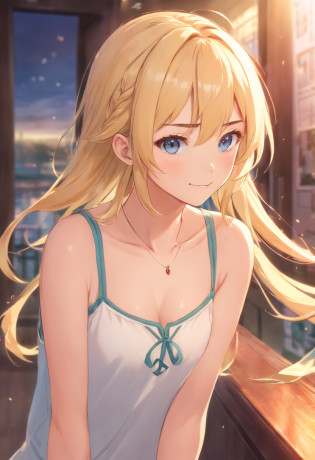(?masterpiece?top-quality?ultra-detailliert?hight resolution, Realistic, Photorealsitic, photorealisim:1.2)?(elvish)?a blond?Bending over?half updo?a smile?(beautifull detailed face)?(beatiful detailed eyes?Left and right symmetrical eyes:1.2)?(Petite, skinny)?undergarment