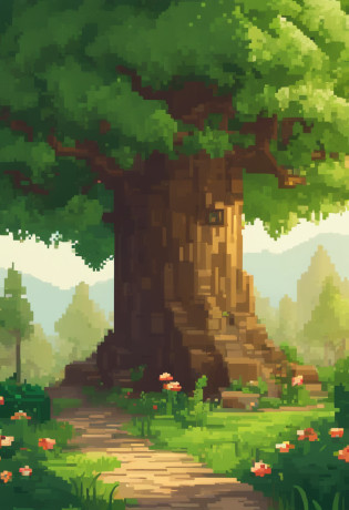 Sunny summer?florals?Green tree?pixelated art, beautiful detailed pixel art, detailed pixel art, Retro lo-fi video game, Pixel art concept, detailed pixel artwork, pixelart style, Pixel City, pixel art animation, high quality pixel art, White snow, super detailed color lowpoly art, #pixelart:3, # pixelart, #pixelart