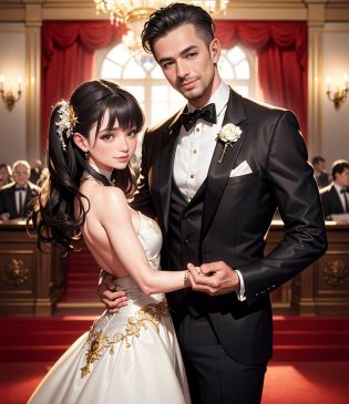 masterpiece,best quality,ultra detailed,(best quality), (high_quality),(ultra-detailed),(distinct_image),(professional photo)
RAW photo,(intricate_details),
Gentlemen in tuxedos, ladies in dresses,small chest,smile,smile,
dance ballroom dance,dance ballroom dance,
Large dance hall, orchestra on stage,