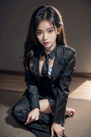1 Girl, (Watch Viewer), (Bokeh: 1.1), Parted Lips, Expressionless, Realistic, Black Tight Mini Skirt,
business suit, OL, thin thighs, small buttocks, beautiful legs, delicate, Japan fashion model, thin face,
Best quality, (photorealistic: 1.4), ultra high resolution, big mini skirt, black suit and tie woman, suit girl, suit girl, strict business suit wearing, business suit wearing, business suit wearing, black business suit wearing, Japan woman fashion model, black business suit wearing, fashion suit wearing black suit wearing black noble suit, Business suit wearing, black slim clothes, woman posing for photo, beautiful Japan girl face, asian beautiful face, young cute one asian face, beautiful asian girl, girl cute little face, beautiful young korean woman, Japan facial features, young adorable korean face, gorgeous young korean woman, young asian girl, beautiful korean woman, Beautiful asian young woman, standing facing forward, composition visible from above knees to head, knees visible, camera gaze, standing, full body shot, hyperrealistic, front shot full body, bare feet, (face only LoRA applied, bare feet)