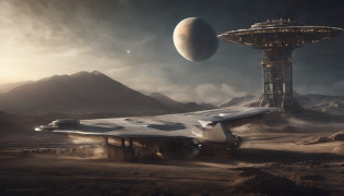 (Best quality,4K,8K,A high resolution,Masterpiece:1.2), Ultra-detailed, (Realistic,Photorealistic,photo-realistic:1.37), Space art, high-angle view:1.2, In space, Large aircraft carriers, Cyberpunk, Magical light, glowing neon lights, Interstellar space, Traversing machine, Futuristic technology concept, computers, Interstellar Travel, Magnificent space scenes.