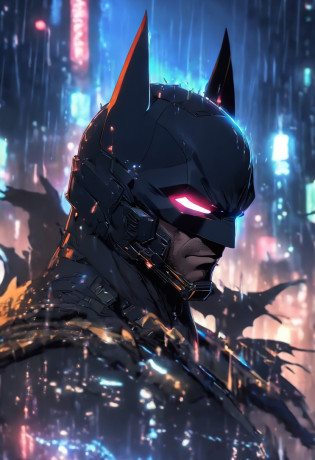 batman Arkham knight in the rain with a glowing helmet, Raiden metal gear, metal gear solid anime cyberpunk, cyberpunk 2077 Ross draws, trending on Artstationh, Woytek fuse, metal gear solid concept art, metal gear solid art style, metal gear style, [ trending on GSociety]!!, Raiden from metal gear rising