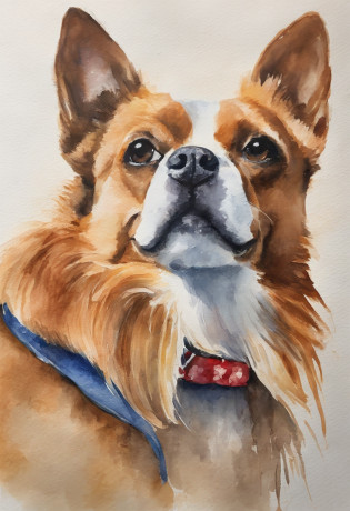 et portrait with owner from photo Pet and owner portrait, Custom Portrait, Watercolor Painting, Gift Pet Memorial Birthday, wall art