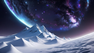 On top of a white planet?In front of a spiral vortex with a galaxy as the background?Magic portal in the sky?cloud vortex?A brilliant magical time portal?High level of detail in 32K?hyper-detailing?ultra-clear?hyper realisitc?ultra intricate?Photorealistic style