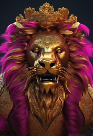 ?Chinese lion???Da frente para o centro do rosto??Purple?pink there?Bloo?ouro?(tiro escuro:1.17)?Magnificent Royal?desbotado?((Cores Neutras))?Arte por?(HDR:1.5)?(Cor suave:1.2)?Hiperdetalhamento?(art stations:1.5)?cinemactic?luz quente?dramatic light?(detalhes intrincados:1.1)?O Contexto Complexo?(Rutkowski:0.8)?(teal and orange:0.4)