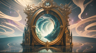High quality,Ultra-detailed,Photorealistic:1.37,Masterpiece:1.2,A mirror beyond reality,incredible reflections,Phantom World,Size mixing,ethereal landscape,mysterious creature,Magical surrealism,Dreamlike atmosphere,remarkable color,A shift in perspective,magic realism,Reality and fantasy blend seamlessly,mind-bending illusions,A mysterious fusion of real and unreal,Unlimited imagination,Luxury details,Enchanting light and shadow,A whimsical twist,A visual experience like never before,Uncover the boundaries between reality and surreality,Otherworldly art,Intriguing symbolism,Fantastical visions,Explore the unknown,Blurring the line between fantasy and reality