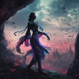 Best Quality, masutepiece, ?A high resolution, (photos realistic:1.4), surrealism, dream-like,fusionart, Shadow Dancer, Shadow Magic, Darkness Control, stealth, Shadow Step, Umbral spell, Concealed blade,