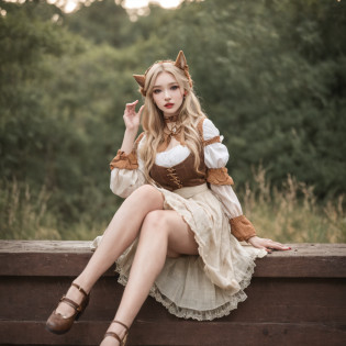 The figure of an alluring girl?Cute girl image?Realistic image of young gravure printing?pretty face with arms and legs?norse goddess?Shoot slim girl models?European girl?golden hair?The long?eye glass?fox ear?Foxtail?Steampunk or witches?Witch hat?long  skirt?White color blouse?plaid skirts?Full moon night?dance?pretty face with arms and legs?norse goddess?Sexy girl?Shoot slim girl models?European girl?Perfect realistic body?low angles?Selfie style