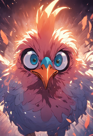 A chicken?Exaggerated chicken with big eyes,Crazy zoo style? Chicken animals, Chicken, Cute chickens,Humorous chicken