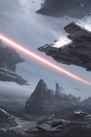 a single grey scifi spaceship fired from launch platform, exhaust engine fire, landscape, alex ross, eddie mendoza, raphael lacoste, george lucas, star wars, star citizen, horizon zero dawn, sebastian ludke, concept art, matte painting, highly detailed, rule of thirds, dynamic lighting, cinematic, realism, realistic, photo real, detailed, magnificiant landscape, denoised, centerd