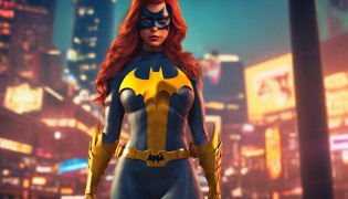 (Fondo de pantalla 8K extremely detallado), Una foto a mitad de plano de Batgirl, confiado, top sexy, Tapa corta:1.2, calma, Ropa futurista moderna, complejo, Highly detallado, and dramatic, cinematic lighting, Escena brillante, Cameltoe:1.2, Brecha entre el muslo, Luces suaves, sines grandes:1.3, NSFW:1.2, Chica en forma, Chica slender. Ropa gris oscuro, ornate, Chic Modernist, Modern Art, massive scale, V-Ray rendering, 100mm, game asset, autochrome colors, Metalheart, Museum lighting, Hyper realistic, dramatic shadows, film noir style, 4k