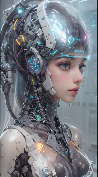 ((of the highest quality)), ((Obra maestra)), (detalle:1.4), (((Translucent with mechanical parts and transparent skin++Aurora Material++?++Material de carbono gris++Beautiful woman in cybernetic suit made of))), Bright pale with LEDs, ((Pecho abierto)), Piel de las caderas y los muslos, Teletipo (High Dymanic Range), Trazado de rayos, NVIDIA RTX, Super resolution, Subsurface dispersion PBR texturing, Post-procesamiento, Anisotropy Filtering, Profundidad de campos, Sombreado de superficies, Accurate light simulation/Material interaction, proporciones perfectas, two-color illumination, Amplia apertura, ISO bajo, balance de blancos, 8k, (((Cameltoe))), NSFW, (((mujer alta))), 25 year old woman, Cyber helmet with dull and bright LEDs, hasta la rodilla, protuberancia, puffy nipple, ((Cyber hood with dull and bright LEDs)), Postura abierta, Disparo de vaquero, Piel de las caderas y los muslos, hermoso cuerpo, Ombligo visible en la piel desnuda, Pecho para sentir la gravedad, (pechos enormes: 1.3), (trasero gigantesco: 1.0), Espacio sencillo y minimalista, Poses sexys naturales, Mirando hacia abajo, flequillo opaco, (((Hermoso cabello iridiscente))), (((Aurora Cabello Interior))),
