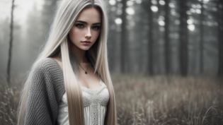 (hyperdetailed), hyperresolution 8k wallpaper, best quality, 80mm lens, a beautiful young canadian woman, full body photo, blonde straight long hair, (highly detailed hair:1.4), smoke, fog, (dark forest:1.1), bokeh, faded, neutral colors, (hdr:1.5), ((muted colors)), intricate scene, artstation, hyperdetailed, cinematic shot, warm lights, dramatic light, intricate details, [vignette], complex background, ((((cinematic look)))), soothing tones, insane details, intricate details, hyperdetailed, low contrast, soft cinematic light, dim colors, exposure blend, hdr, faded, slate gray atmosphere, (wide angle), photorealistic, sharp focus, beauty lips
Negative prompt: (mutilation), deformed, bad anatomy, disfigured, (poorly drawn face:1.2), (mutation:1.1), (mutated:1.1), extra limb, (ugly:1.1), disgusting, poorly drawn hands, missing limb, floating limbs, disconnected limbs, malformed hands, blurry, (mutated hands and fingers:1.2), (watermark), (watermarked), oversaturated, censored, distorted hands, distorted leg, distorted finger, amputation, missing hands and fingers, extra hand and finger, obese, doubled face, double hands, (ugly face:1.2), out of frame, (crooked finger:1.3), warp, nasal distortion, canvas frame, blurry, (text), disproportionate body, long body, (logo)
Steps: 38, Sampler: DDIM, CFG scale: 6.5, Seed: 2593766442, Size: 1024x576, Model hash: 9adbe2ff64, Model: BunnyFoxMix
