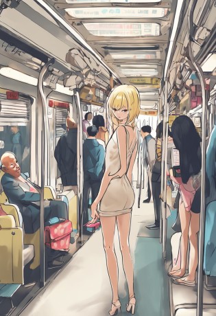 Super long blonde straight Japan taller and slender than anyone?In person?With super long fair skin?A woman taller and slenderer than anyone else, Hair is super long?a blond?Taller than anyone?Very slender? All Nude??Inside a crowded train in Shibuya full of people?? Unusually standing nipples?areola is abnormally large??Very high heel?All Nude?Alongside molesters ?People hugging each other's shoulders?All Nude?I can see the crack in my?Shaved