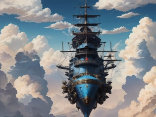 RAW, Masterpiece, best quality, high definition, ultra detailed, hyper realistic, photo realistic, finely detailed, vivid picture, High resolution, intricate details, (Chinese pavilion ship), blue, (flying ship, steampunk, clouds, :1. 2) , <lora:add_detail:1>, 8k, UHD, HDR, (Masterpiece:1. 5), (best quality:1. 5),