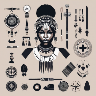 knolling, isotype of a modern sale of spare parts and accessories for beautiful african tribal vodoo shaman teenage girl , minimal desin, vector, simple, flat, transparent background ,knolling, isotype of a modern sale of spare parts and accessories for beautiful african tribal vodoo shaman teenage girl , minimal desin, vector, simple, flat, transparent background , Photographic