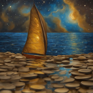 Coarse brushstrokes and wet paint?Fibonacci?the golden ratio?Melted wax?Visible brush strokes?3D mosaic wireframe?3d effect?oil on the canvas?Thick brushstrokes?insanely details?8K  UHD?ultra-realistic realism?Van Gogh Starry Sky