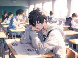 anime boy kissing his girlfriend in a classroom with other students, guweiz and makoto shinkai, sakimichan and makoto shinkai, makoto shinkai and (cain kuga), inspired by Okumura Togyu, ross tran and makoto shinkai, makoto shinkai. �h 2160