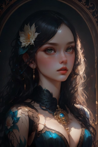 (There's beauty in weirdness:1. 1). Acrylic art by Anna dittmann, John William Waterhouse, Charlie bowater, Karol bak, Jacek yerka, victo ngai. trending on Artstation, intricate, highly detailed, crispy quality, dynamic lighting, hyperdetailed and realistic. (DreamlikeArt:1. 1), <lora:styleJelly_v10:0. 6>, 8k, UHD, HDR, (Masterpiece:1. 5), (best quality:1. 5), Model: Lyriel v1. 5