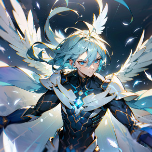 Zephyr is a humanoid creature with bird characteristics. Its slender body is covered by sparkling feathers in shades of blue and white, with majestic wings extending from its arms. His eyes glow with an intense light, and he has sharp claws instead of human hands. His skin is smooth and delicate, and he exudes an aura of freedom and agility. Powers: Zephyr has the ability to fly at high speeds and maneuver through the skies with dexterity. It can create powerful wind gusts, capable of knocking down opponents and deflecting attacks. In addition, Zephyr has a mesmerizing chant that can calm or inflame the emotions of those who hear it.