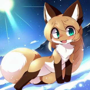 uploaded on e621, by Slugbox, by stemingbunbun, by cheezayballz, by Dagasi, by yourdigimongirl, by healingpit, <lora:Averiv0.3:0.8>, solo female (Fox, snow fox, snow, white snow, fluffy, thighs, green eyes, cute, big eyes, fluffy ears, fur, detailed fur, fluffy chest, chest fluff,  fluffy ears, fluffy tail, (full body:1.6), fox paws, paws, soft fur, 1 tail, big tail, kitsune, quadripled), detailed lighting, shading, cinematic lightning, (realisitc proportions, feral proportions, animal proportions, small, baby), feral, pet, household pet, shaded, masterpiece, detailed ambient light, detailed background, backlighting, crepuscular ray, fur light reflection, (alaska, in alaska, northern light, winter, cold), lying, playful, masterpiece, natural light, smug, face close to viewer, soft colors, illustration, high quality, happy, :P, open mouth