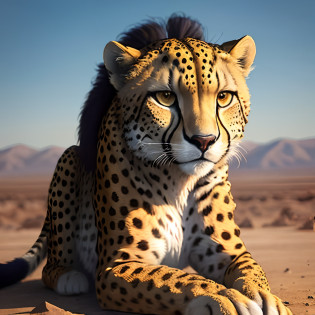 Cheetah in special forces costume?