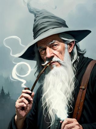Gandalf smoking a pipe and blowing smoke rings, portrait, (((cartoon style))), lord of the rings, painting
Great wizard's hat, ((((smoke rings))))
Atey Ghailan, by Jeremy Mann, Greg Manchess, Antonio Moro, trending on ArtStation, trending on CGSociety, Intricate, High Detail, Sharp focus, dramatic, photorealistic painting art by midjourney and greg rutkowski, bokeh on background