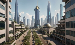 photo of a solarpunk city, masterpiece, sharp focus, Octane render, photo-realistic, best quality, 16k, 16k photography plants, ultra detail plants, photography solarpunk building, ultra detail solarpunk building, people, people wondering the city, photography clothes, ultra detail clothes,