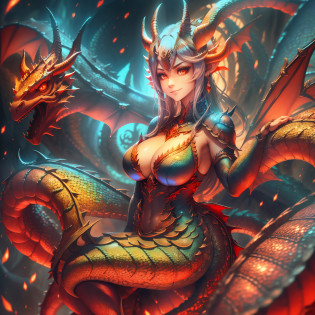 woman, full body, large breasts, light dress, blue eyes, dragon horns, dragon scales, perfect dragon ears, eyelashes, detailed hands, detailed anatomy of hands, detailed eyes, expressive eyes, smiling, solo, full body, dragon feet, detailed feet, anatomy of feet, neck dragon scales, body red scales, legs scales, arms red scales, red face,  anthropomorphic dragon, 1 girls, antrum, female, scales, female scales, red scales, looking at the viewer, diaphragm, smiling, solo, wide hips, dragon, dragon ears, dragon girl, dragon tail, ((dragon)), antrum, bipedal, black shadow, large breasts, shadow, female, skin, makeup, mammal, black nose, smile, (((soil))), humanoid, animal ears, scales, large breasts, masterpiece, HD, best quality,  Red scales, scales all over the body, shiny scales, humanoid dragon, big breasts, loose dress, light dress, wavy bar dress. --auto --s2
