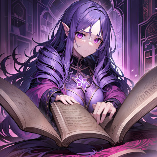 In this picture full of dark atmosphere, an evil magic book looks extremely terrifying and terrifying.

The magic book was placed on a table shining with blood-red light, appearing extremely majestic. The surface of the book is covered in silver, engraved with many strange symbols and incantations, and each letter exudes an evil energy, as if to challenge people.

The book details different magical spells in different fields, including various evil spells, which make people smell different. Patterns and symbols of various shapes and textures jump between the pages, and as far as the eye can see, it is all strange.

The whole picture is shrouded in a dim purple and blood-red light, which makes people involuntarily feel a gloomy and fearful. In the background is an empty room, and this eerie magic book seems to become the only existence in the room.

In such a terrifying scene, this evil magic book is shown strangely and obviously. It gives a spooky and dangerous feeling, as if you are in a spooky haunted house. This evil magic book is a symbol of uncontrollable power, giving people an infinite grayness and terrifying reverie.