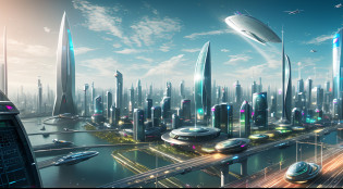future-tech?Cidade futuristica?Future girl by the window?clean energy?Green environmental protection?Small flying machines sail around the city?Futuristic city with futuristic train and futuristic architecture at night? future concept art? Other future cities? in fantasy sci - fi city? Beautiful futuristic city? Utopian cities of the future? concept art 8 k resolution? concept art 8k resolution? The future city? futuristic space port? concept art 8 k? sci-fi hollywood concept art