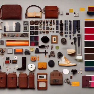 perfect explorer objects knolling :: Wes Anderson color palette, studio lighting, low contrast, 8k --q 2