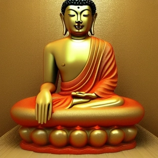 shakyamuni buddha 3d in meditation position