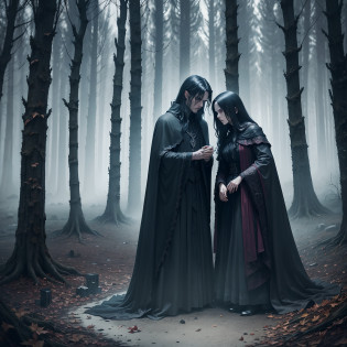 (best quality,4k,8k,highres,masterpiece:1.2),ultra-detailed,realistic,photorealistic:1.37,sinister cursed seal,dark cursed forest,detailed cursed tattoos,terrifying cursed magic,cursed man,horrifying cursed marks,haunting cursed spells,ominous atmosphere,dense fog,natural lighting,supernatural elements,nighttime setting,mysterious shadows,spooky atmosphere,supernatural creatures,ominous tree branches,withered leaves,haunted ambience,distorted reality,dark and gloomy colors,shadowy figures,enchanted spirits,dreadful aura,evocative composition,menacing presence,unholy rituals,macabre scenery,haunted landscape,wicked spells,grim and desolate environment,vivid imagery,foreboding energy,nightmarish symbolism,gothic art style,horror-fantasy fusion,otherworldly experience,intense emotions,curse breaking rituals,forlorn souls.