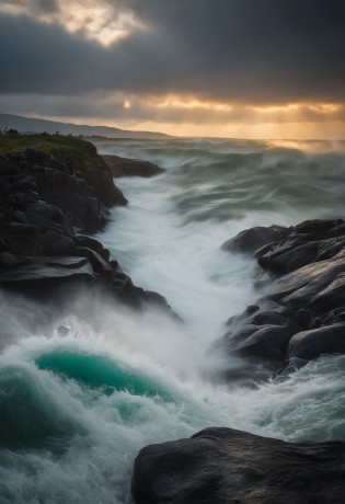 Water tornadoes?tidal waves?tornado?typhoon?swell sea?Armageddon?Greatwave????disrupt??lakes?High water level?Bottomless?The run-down city creates a cinematic cityscape