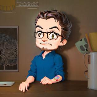 desenhos animados de um homem sentado em uma mesa com um laptop, in cartoon style, arte dos desenhos animados, retrato de personagem de mim, pintura digital dos desenhos animados, retrato dos desenhos animados, advanced digital chibi art, estilo de arte dos desenhos animados, charicatura, Retrato do conceito do personagem de mim, arte digital dos desenhos animados, stylized digital illustration, avatar para o site, desenho animado de arte digital, retrato estilizado, estilo caricatura