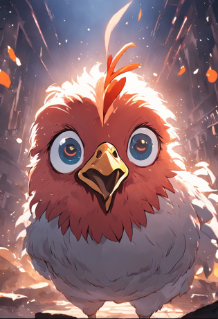 A chicken?Exaggerated chicken with big eyes,Crazy zoo style? Chicken animals, Chicken, Cute chickens,Humorous chicken